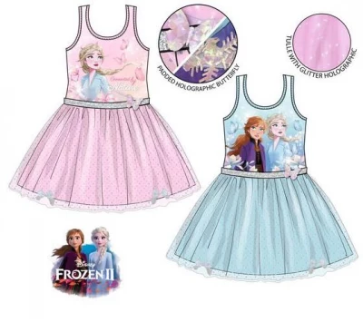 Javoli Detské šaty Disney Frozen veľ. 104 modré
