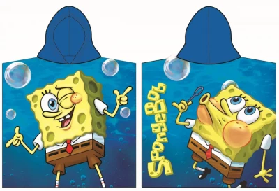 Javoli Pončo SpongeBob 60 x 120 cm tmavě modré