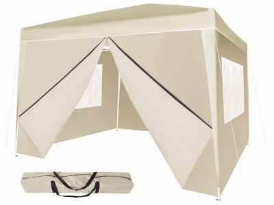 Malatec 7904 Zahradní altán skládací 3 x 3 m + 4 boční stěny béžová bazar