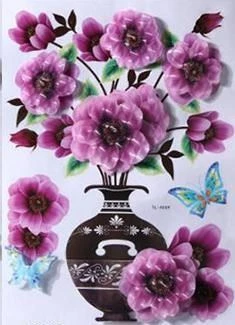 GFT 3D samolepka kvetina - fialová