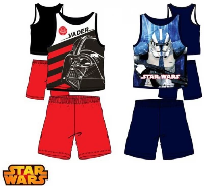 Javoli Dětské letní chlapecké pyžamo Star Wars vel. 140 modré
