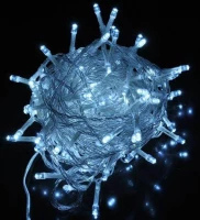 ISO Vánoční osvětlení 100 LED studená bílá 3 x baterie AA