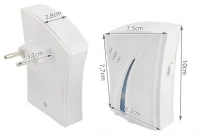 ISO Bezdrôtový zvonček 32 melódií, 2x príjmač AC, 1x ovládač, 100m biely