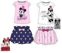 Javoli Dívčí Set tričko + sukně Disney Minnie vel. 128 bílá