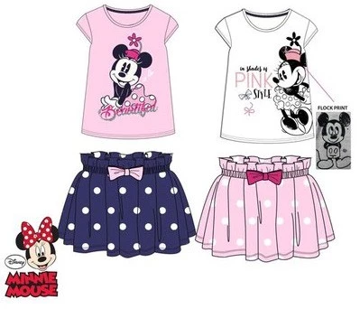 Javoli Dívčí Set tričko + sukně Disney Minnie vel. 128 bílá