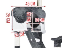 Malatec 2951 Škrabadlo pro kočky 255 cm béžovo-bílé