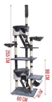Malatec 2951 Škrabadlo pro kočky 255 cm béžovo-bílé