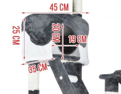 Malatec 2951 Škrabadlo pro kočky 255 cm béžovo-bílé