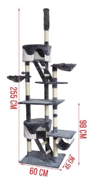 Malatec 2951 Škrabadlo pro kočky 255 cm béžovo-bílé