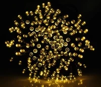 ISO Vianočné osvetlenie 200 LED teplá biela - solárne napájanie