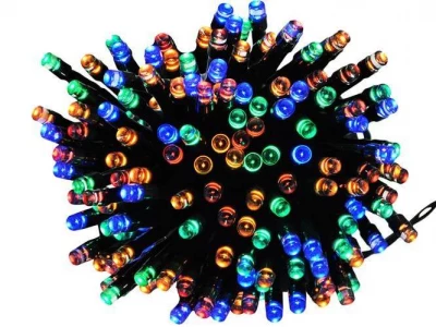 ISO Vánoční osvětlení 100 LED multicolor - solární napájení