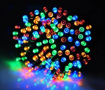 ISO Vánoční osvětlení 100 LED multicolor - solární napájení