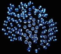 ISO Vianočné osvetlenie 100 LED studená biela - solárne napájanie