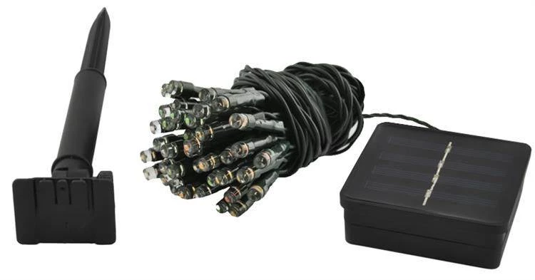 ISO Vianočné osvetlenie 40 LED multicolor - solárne napájanie