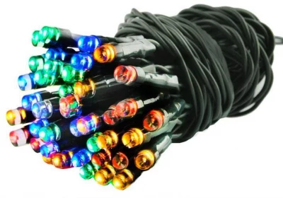 ISO Vianočné osvetlenie 40 LED multicolor - solárne napájanie