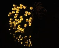ISO Vánoční osvětlení 40 LED teplá bílá - solární napájení
