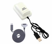 APT KX7B Nabíjacia stanica pre XBOX 360 + 2 ks batérií 4800mAh biela