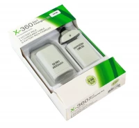 APT KX7B Nabíjacia stanica pre XBOX 360 + 2 ks batérií 4800mAh biela