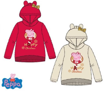 Javoli Dievčenská mikina Prasiatko Peppa zamatová veľ. 110 béžová