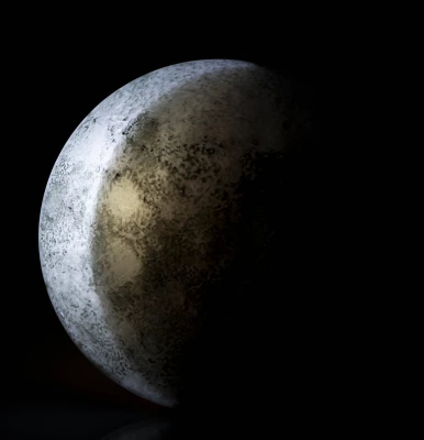 KIK 3D Lampa mesiac 25 cm