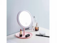 Verk 15785 kozmetické zrkadlo s LED podsvietením ružové
