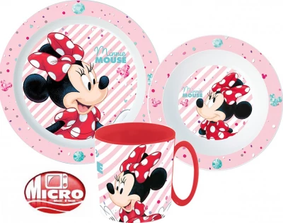 Javoli Detská jedálenská súprava Disney Minnie 3-dielna, 350 ml