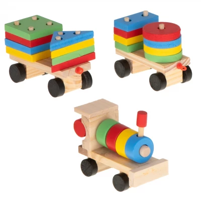 KIK KX7459 Dřevěný vláček s tvary pro děti