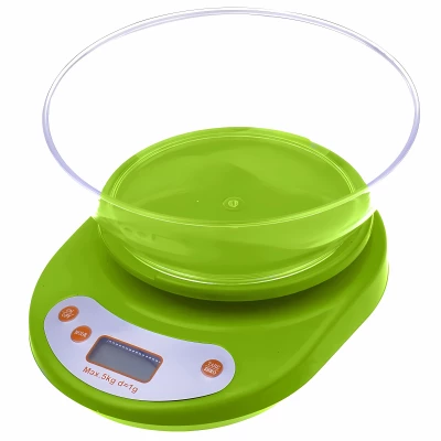 Verk 17025 Digitální kuchyňská váha 5 Kg + miska zelená