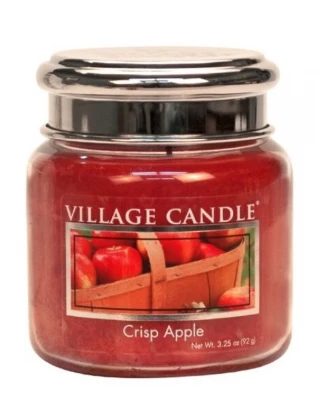 Village Candle Vonná sviečka v skle, Svieža jablko - Crisp Apple 3,75oz