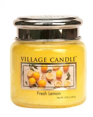 Village Candle Vonná svíčka ve skle, Fresh Lemon 3,75oz