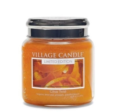 Village Candle Vonná svíčka ve skle, Citrusové osvěžení - Citrus Twist 16oz