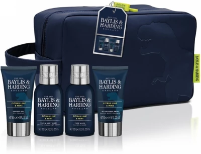 Baylis & Harding Pánská sada péče o tělo v tašce - Citrus Lime & Mint - 4ks