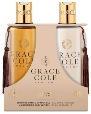 Grace Cole Sprchový gel+Hydratační tělové mléko - Oud Accord & Velvet Musk, 2x300ml