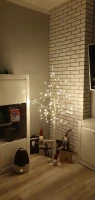 ISO Vánoční světelný stromek Bříza, LED 60, 90 cm