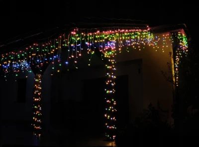 ISO 11515 Vianočný svetelný záves 500 LED, 3.72W multicolor 23 m