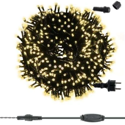 ISO 11368 Vianočné osvetlenie 300 LED, 9W teplá biela 31.6 m