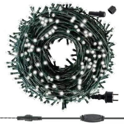 ISO 11366 Vianočné osvetlenie 200 LED, 6W studená biela 21.6 m