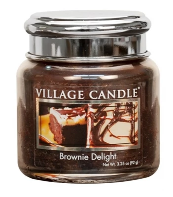 Village Candle Vonná svíčka ve skle, Čokoládový dortík - Brownies Delight, 3,75oz