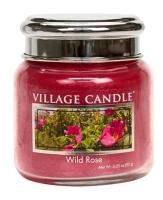 Village Candle Vonná svíčka ve skle, Divoká růže - Wild Rose, 3,75oz