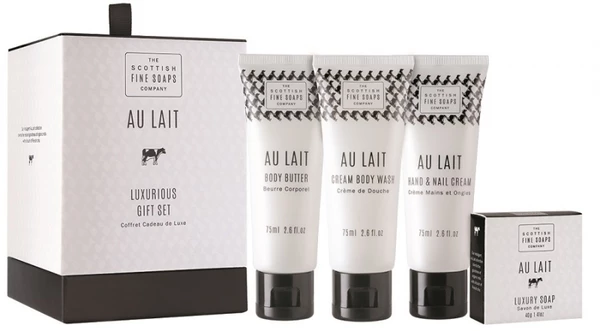 Scottish Fine Soaps Darčeková sada - Au Lait, 4ks