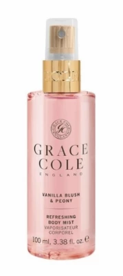 Grace Cole Osvěžující mlha na tělo v cestovní verzi- Vanilla Blush & Peony, 100ml