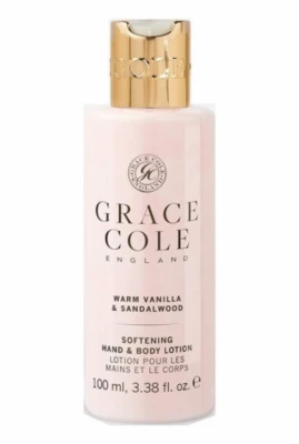 Grace Cole Hydratační mléko na ruce a tělo cestovní - Warm Vanilla & Sandalwood, 100ml