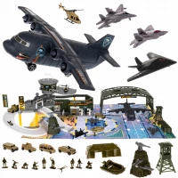 ISO 11399 Dětské vojenské letiště s letadly a příslušenstvím XXL