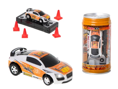 KIK KX8442 RC Mini autíčko v plechovce oranžové