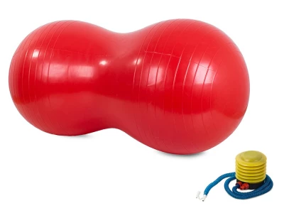 Verk 14285 Gymnastická lopta tvarovaný 45 x 90 cm s pumpičkou červený