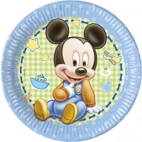 Javoli Papierové taniere Disney Baby Mickey 23 cm - 8 ks