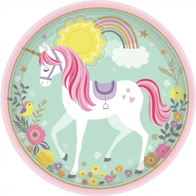 Javoli Papírové talíře Unicorn 23 cm - 8 ks