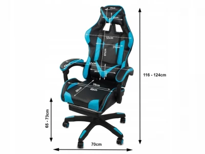 Verk 01460 Herní židle černo modrá