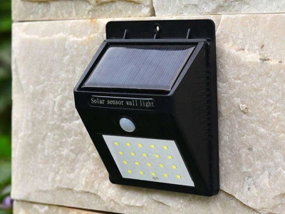 Verk 01376 Solární venkovní 20 LED SMD osvětlení s pohybovým senzorem 