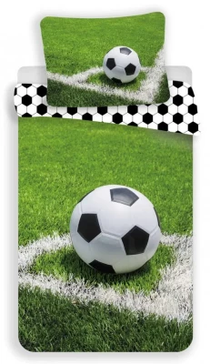 Javoli Detské bavlnené obliečky Futbal rohový kop 140 × 200cm, 70 × 90 cm